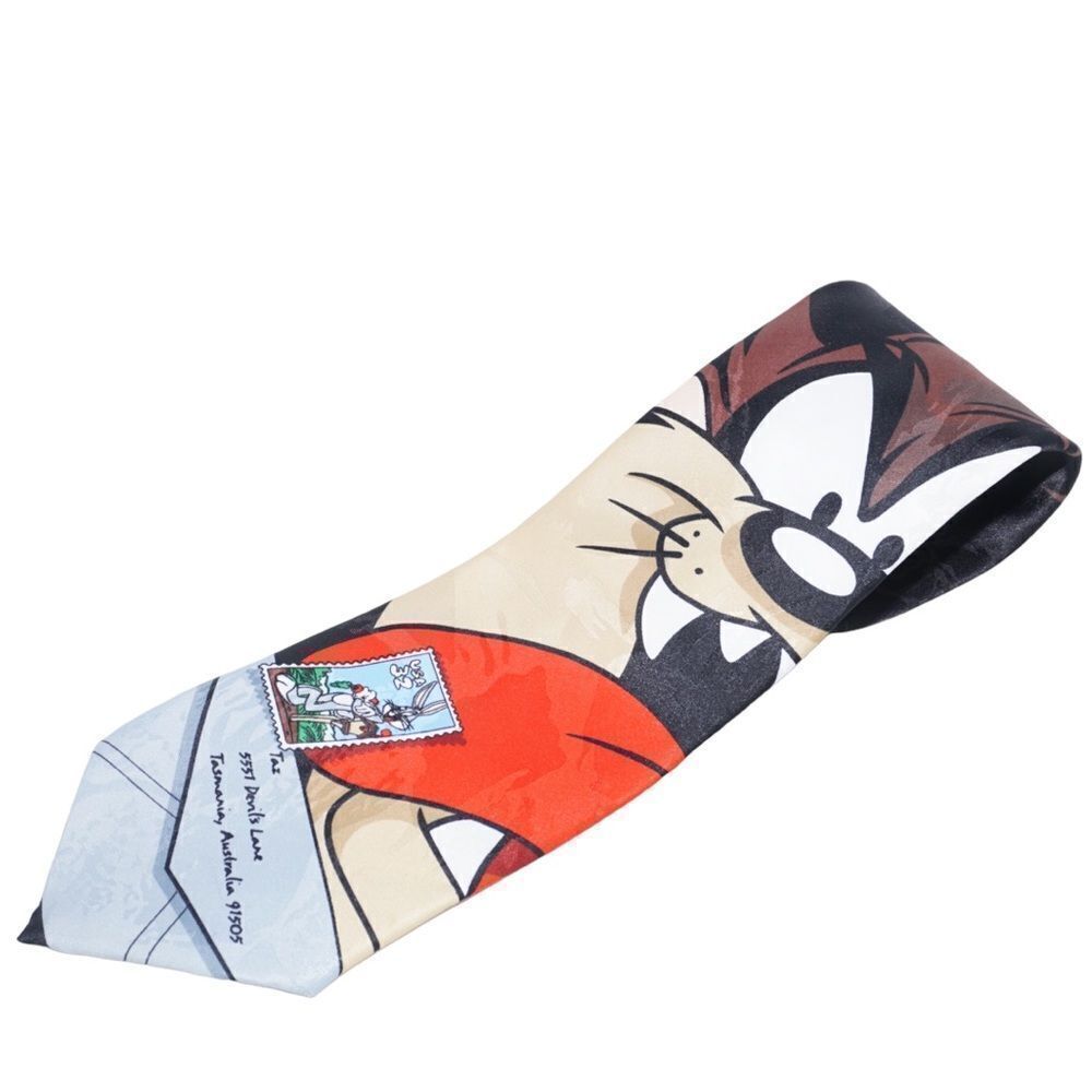 Looney Tunes Stamp Collection Vintage Tasmanian Devil Tie